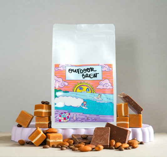 Coco Cliffs Colombian Single Origin Coffee – Bold, rich, and chocolatey with smooth caramel  and almond undertones. Perfect for espresso, filter, and AeroPress.